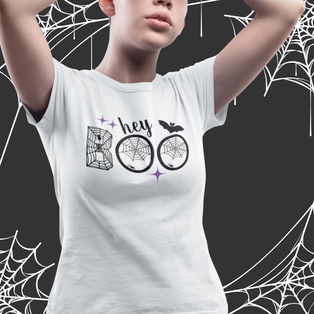 Camiseta Ei & Bye Boo Halloween Bat e Web (This item is for display purposes only to illustrate the design element. )