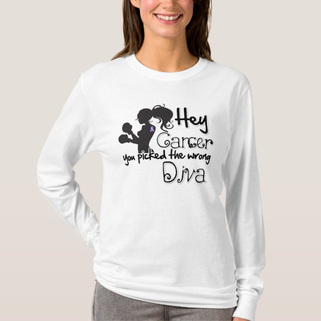 Camiseta Ei, Cancer Geral Que Você Pegou O Diva Errado (Frente)
