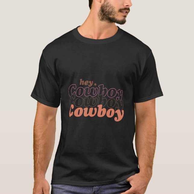Camiseta Ei Cowboy Howdy Women Cuide do Sul Ocidental Typog (Frente)