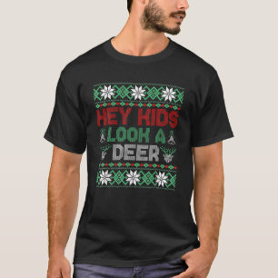 Camiseta Ei Crianças Olham Para Uma Família De Natal Oneros