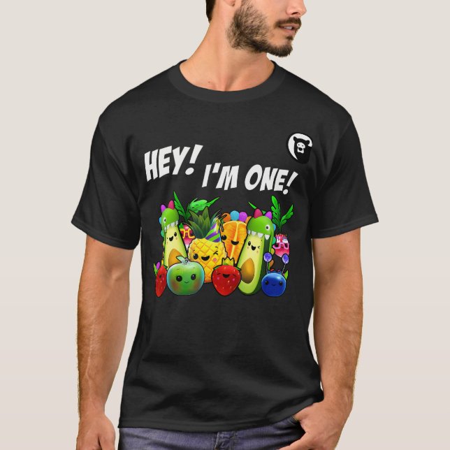 Camiseta Ei, Eu Sou Um Aniversário, Fruta Engraçado, Aniver (Frente)