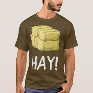 Camiseta Ei Hay Funny Farming Bale of Hay