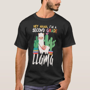 Camiseta Ei Mamãe Eu Sou Um Llama De Segunda Série De Volta