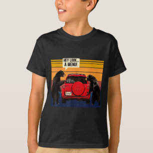 Camiseta Ei Olha Um Caminhão Camper De Menu, Divertido Vint