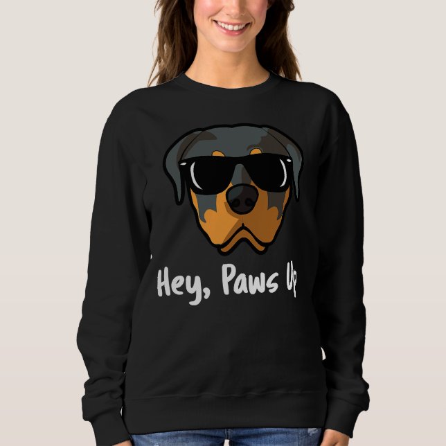 Camiseta Ei, Patas Para Cachorro Rottweiler A Mãe Pai Para  (Frente)
