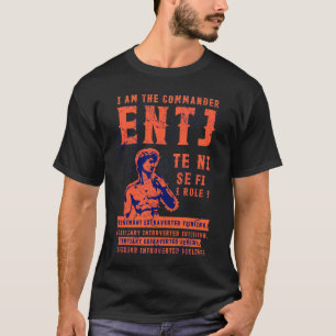 Camiseta Ei, personagem ENTJ digita o comandante extravert