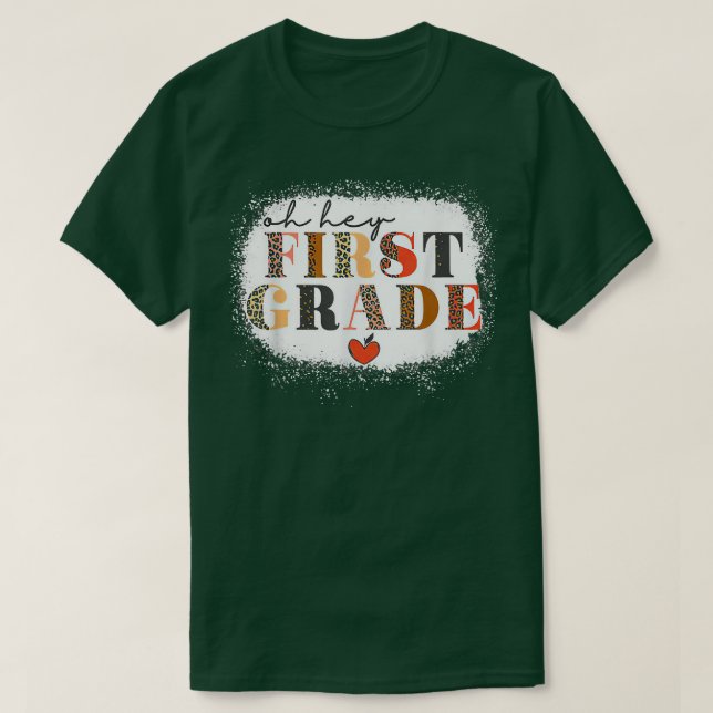 Camiseta Ei Primeiro Ano De Volta Para Professores Engraçad (Frente do Design)