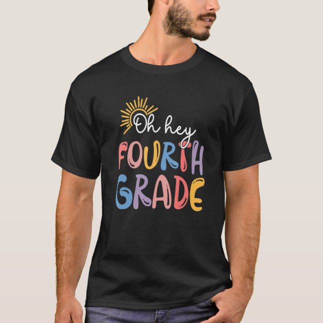Camiseta Ei, Professor do 4º ano, de volta ao Sch (Frente)