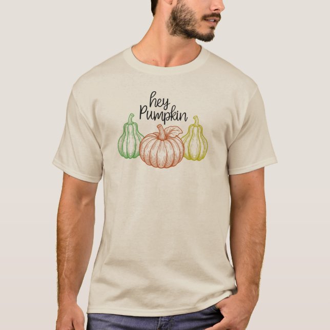 Camiseta Ei Pumpkin - Design de queda (Frente)