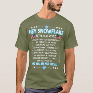 Camiseta Ei, Snowflake, o presente de veterano engraçado do