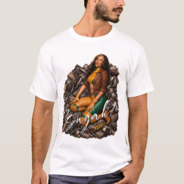 Camiseta Ei Sugah Arte de Pin-Up de Heroína Superpoderosa R