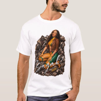 Camiseta Ei Sugah Arte de Pin-Up de Heroína Superpoderosa R
