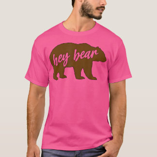 Camiseta Ei Urso Engraçado Citação Lá Fora Caminhando Contr