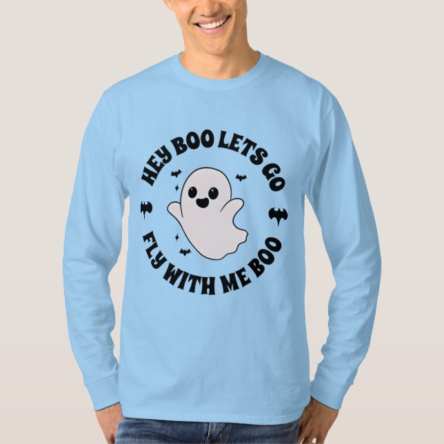 Camiseta Ei, Vamos Boo Vai Voar Comigo (Frente)