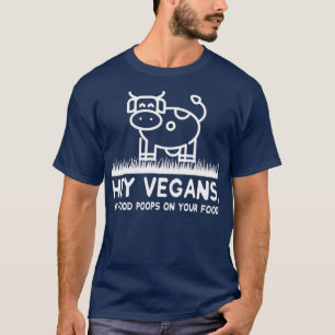 Camiseta Ei, Vegans, minha Comida cai em sua Comida, engra