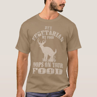 Camiseta Ei Vegetariana Minha Comida Poops Na Sua Comida En