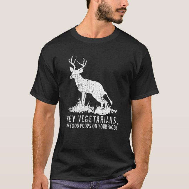 Camiseta Ei Vegetarianos Minha Comida Põe Na Sua Comida (Frente)