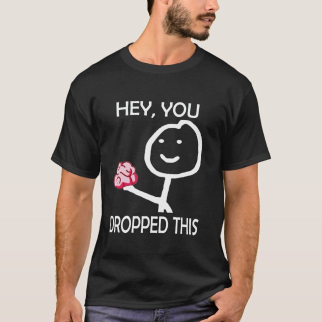 Camiseta Ei, você derrubou esse Stickman engraçado com cére (Frente)