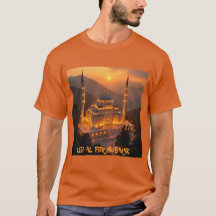 Eid Al Fitr Tshirt De Arte Festiva Dourada Para Ho