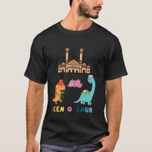 Camiseta Eid do Ramadão Islâmico Dinossauro Muçulmano Mesqu