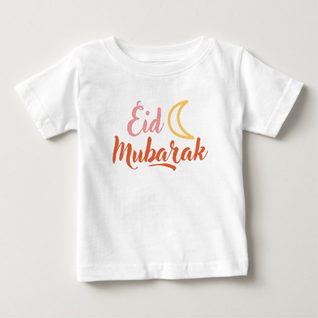 Camiseta Eid Fitr Adha Mubarak Islâmico (Frente)