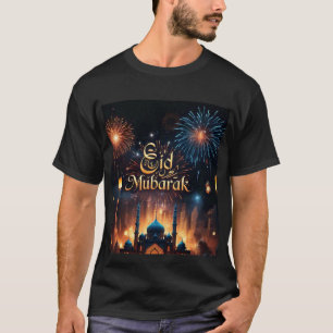 Camiseta Eid Mubarak Fireworks Celebration Mens Tshirt