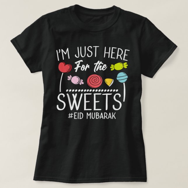 Camiseta Eid Mubarak Kids Funny Happy Eid Al Fitr Eid Al Ad (Frente do Design)