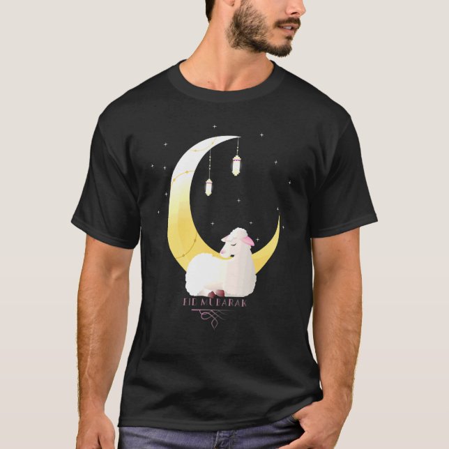 Camiseta Eid Mubarak Roupa Para Celebrar Eid Al Adha Ou Ei (Frente)
