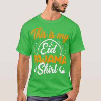 Camiseta Eid Pajama Happy Eid Mubarak para o muçulmano Al F
