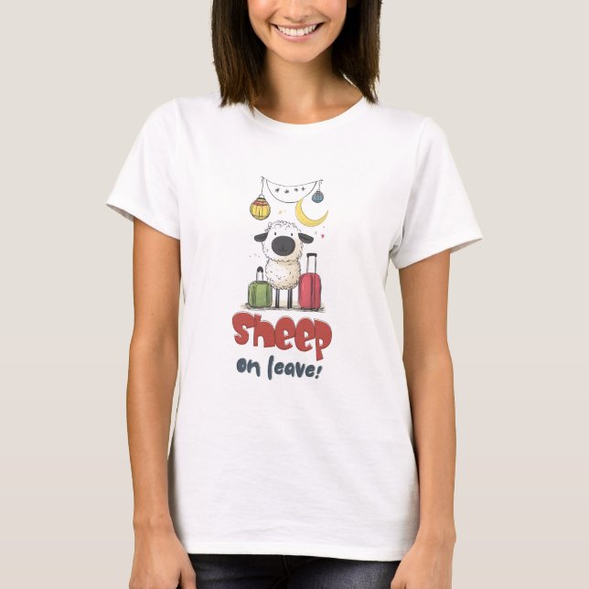 Camiseta Eid Sheep em Licença | Totalmente embalado e Baaah (Frente)