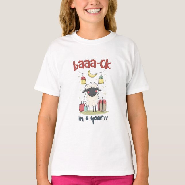 Camiseta Eid Sheep no Sabbatical | Baaa-ck em um ano! (Frente)
