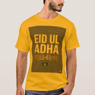 Camiseta Eid ul Adha Mubarak Design Islâmico Minimalista Mo