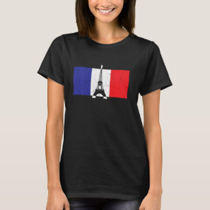 Camiseta Eiffel Tower Funny Bandeira Francesa Legal França