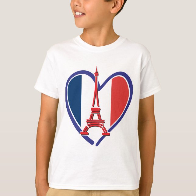 Camiseta Eiffel Tower Heart (Frente)