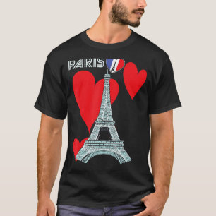 Camiseta Eiffel Tower I Love Paris France Souvenir French