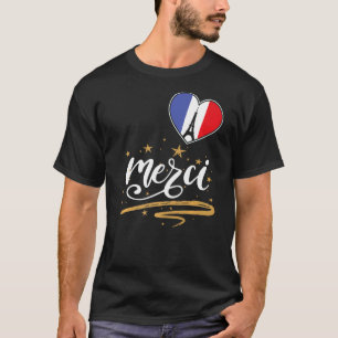 Camiseta Eiffel Tower Merci French Souvenir Paris França Pa