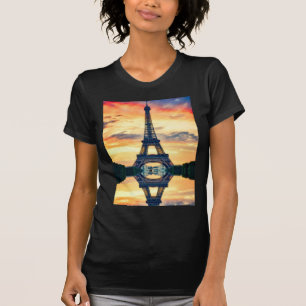 Camiseta Eiffel Tower Paris Evening European Viagem