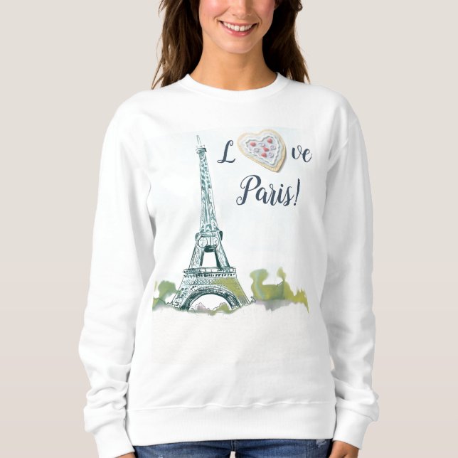 Camiseta Eiffel Tower Paris França Ink Sketch| Love Paris (Frente)