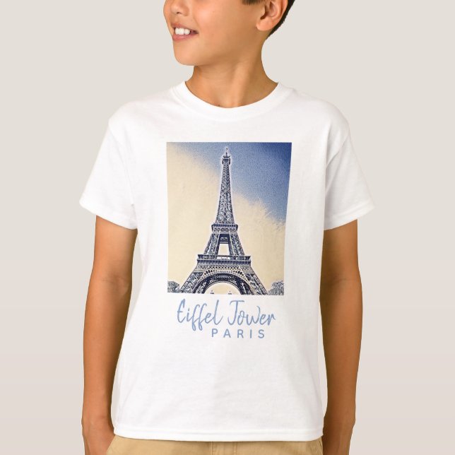 Camiseta Eiffel Tower Paris França Landmark (Frente)