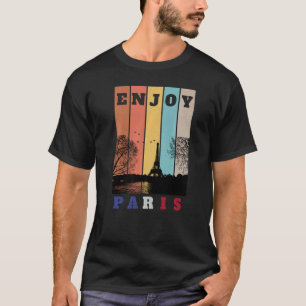 Camiseta Eiffel Tower Paris França Vintage Men Women