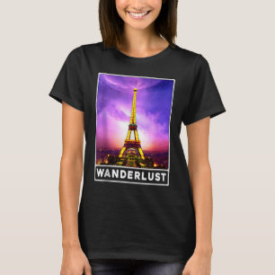 Camiseta Eiffel Tower Paris França Wanderlust