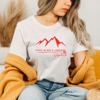 Camiseta Eiger, Mönch e Jungfrau Trilogy. Alpes suíços