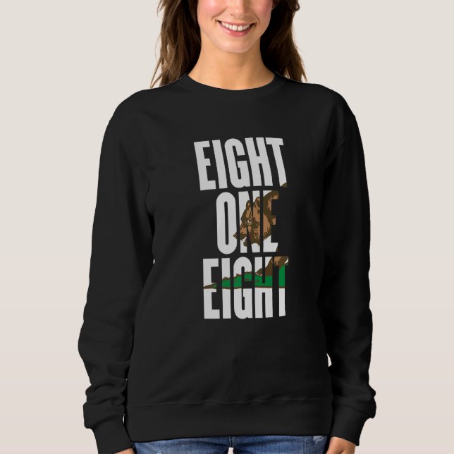 Camiseta Eight One Eight 818 Area Code California Los Angel (Frente)