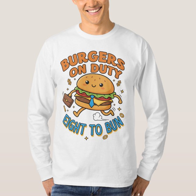 Camiseta Eight to Bun – Fast Food Work Mode (Frente)