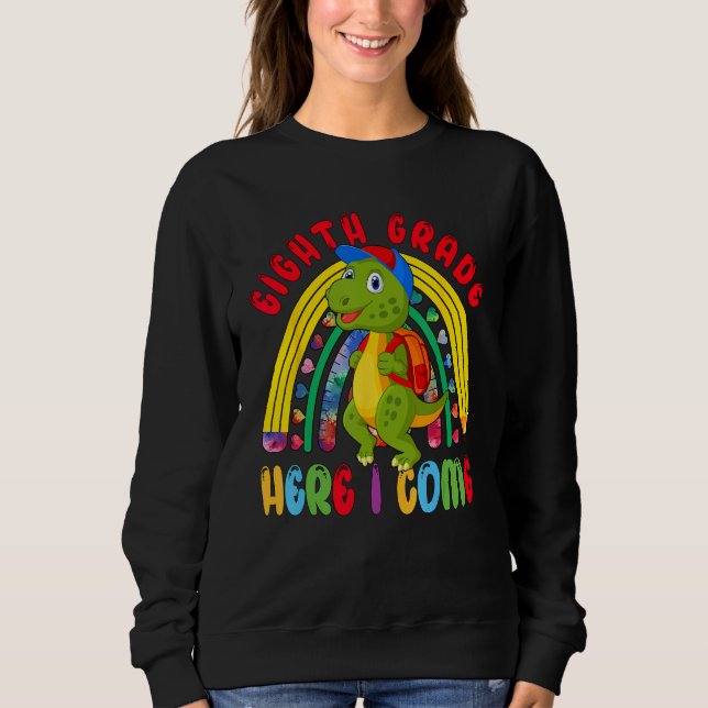 Camiseta Eighth Grade Costume Rex Student Rainbow Back To S (Frente)
