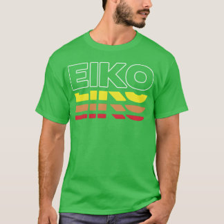 Camiseta Eiko Primeiro Nome Divertido Vintage Pôr do Sol Ei