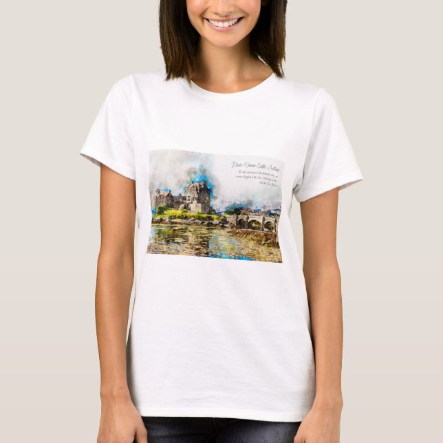 Camiseta Eilean Donan Castle Aquarell (Frente)