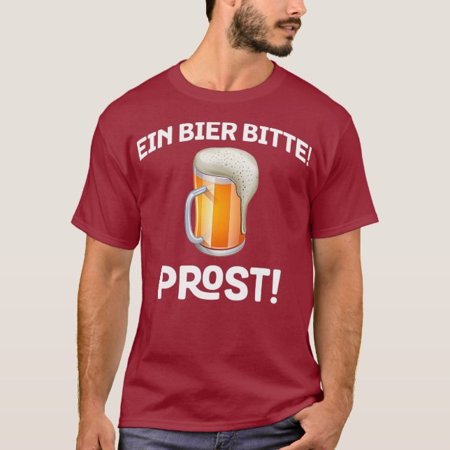 Camiseta Ein Bier Bitte Prost Germany Drinking Holiday (Frente)