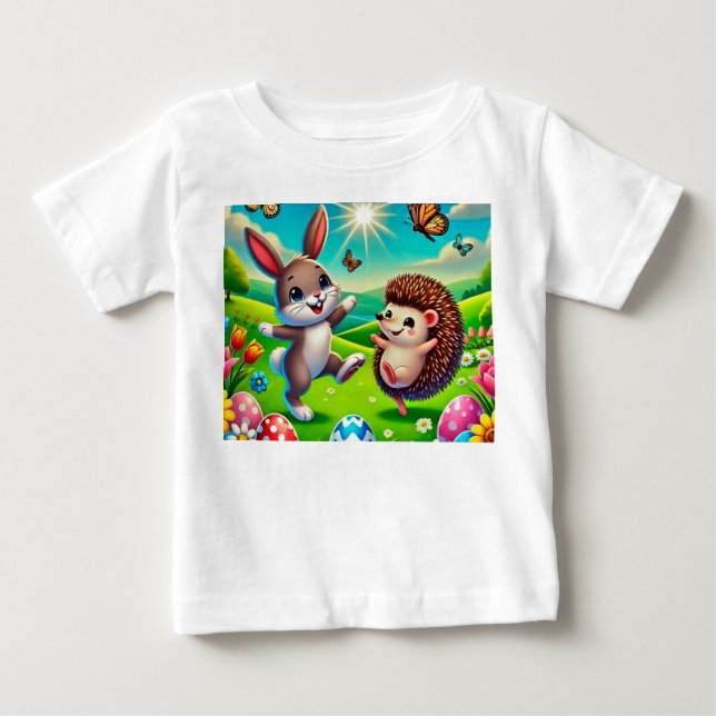 Camiseta Ein glücklicher Hase und Igel (Frente)