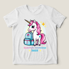 Camiseta Einhorn mit Schultasche - Zauberhafte Einschulung